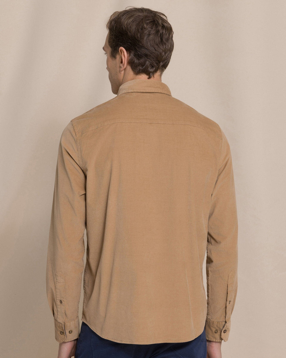The back view of the Southern Tide Corduroy Sport Shirt by Southern Tide - Tannin