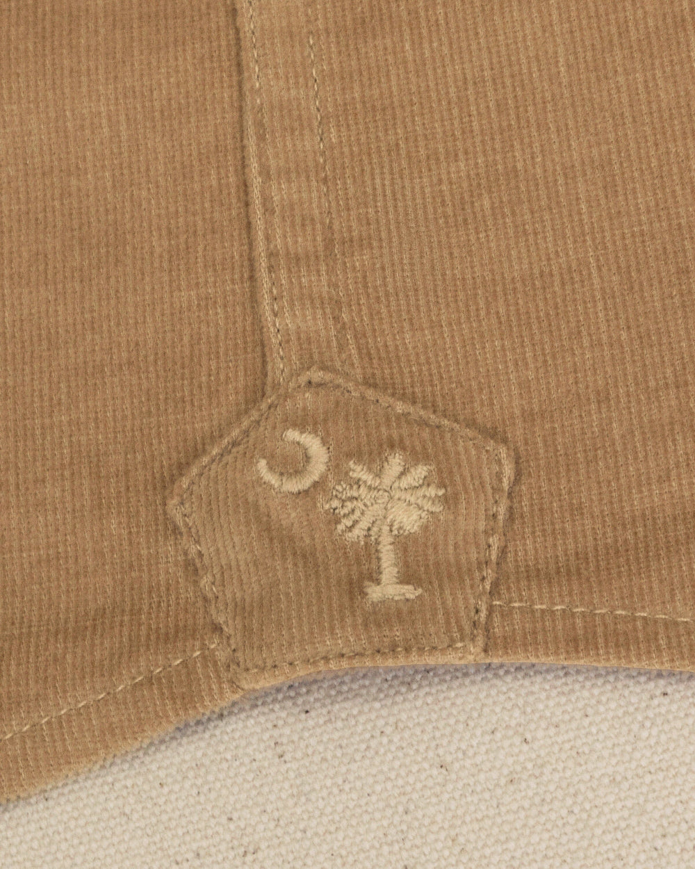 The detail view of the Southern Tide Corduroy Sport Shirt by Southern Tide - Tannin