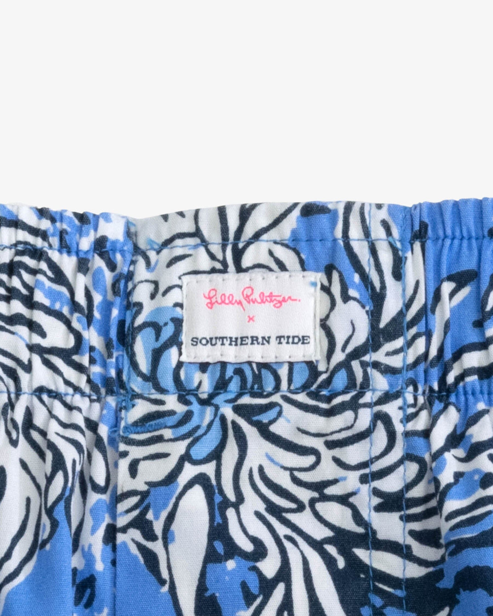 The detail view of the Croc and Lock It Boxer by Southern Tide - Boca Blue