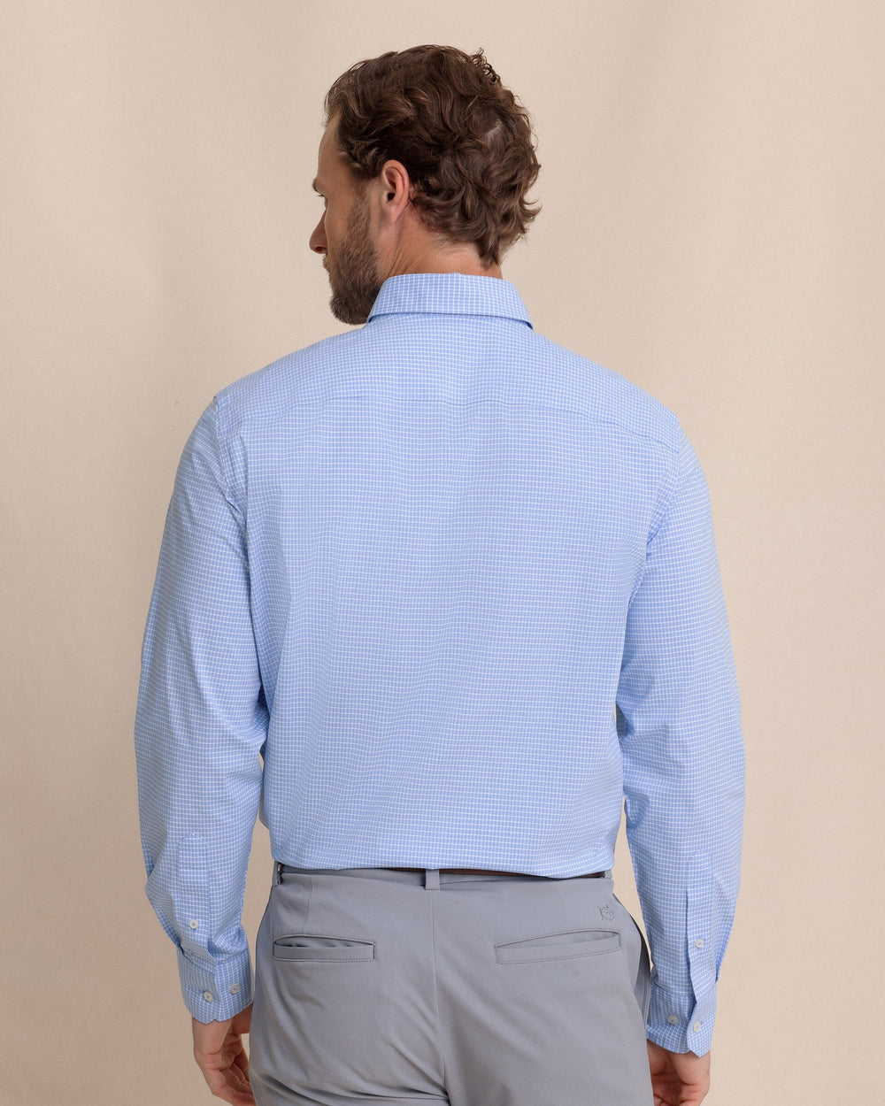 The back view of the Southern Tide Crofton Plaid Charleston Sport Shirt by Southern Tide - Ocean Channel