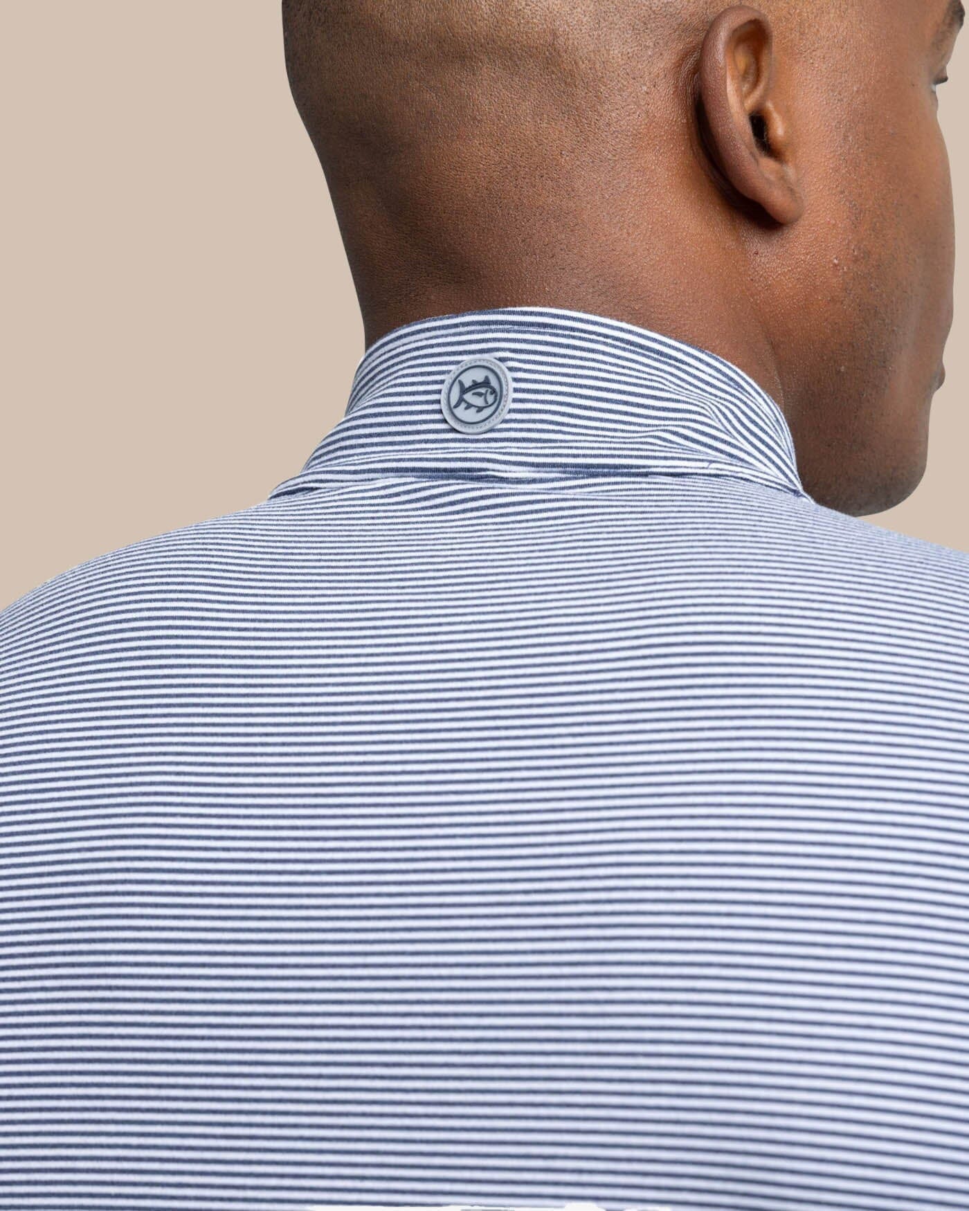 Men's Cruiser Micro-Stripe Heather Quarter Zip | Southern Tide