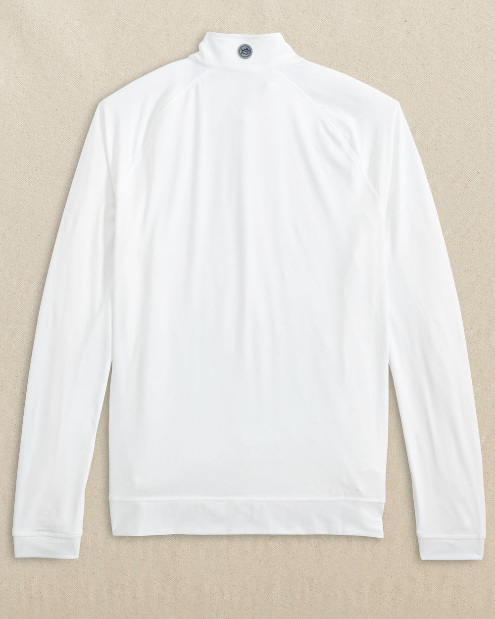 The back view of the Southern Tide Cruiser Quarter Zip Pullover by Southern Tide - Classic White
