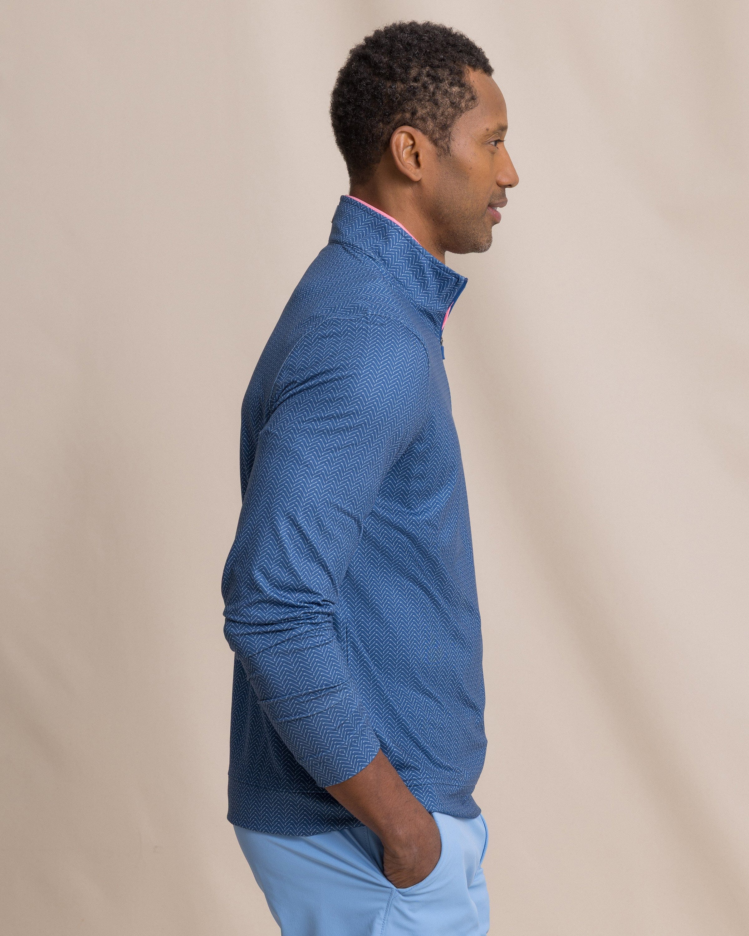 Men's Cruiser Raise The Par Printed Quarter Zip | Southern Tide