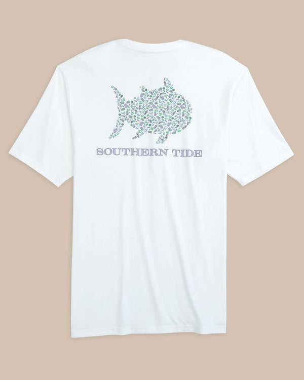The back view of the Southern Tide Dazed and Transfused Short Sleeve T-Shirt by Southern Tide - Classic White