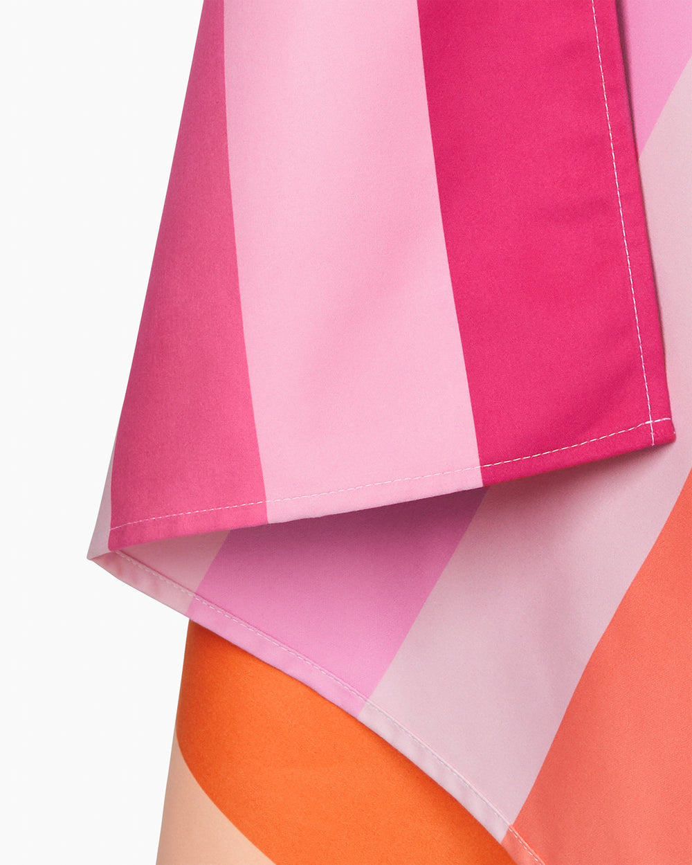 The detail view of the Southern Tide Dock & Bay Quick Dry Beach Towel by Southern Tide - Miami Sorbet Pink