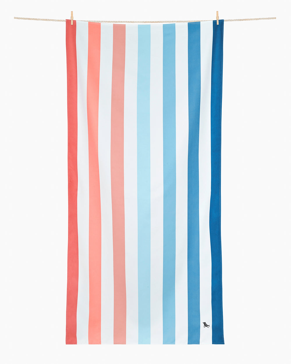 The back view of the Southern Tide Dock & Bay Quick Dry Beach Towel by Southern Tide - Sand To Sea Blue