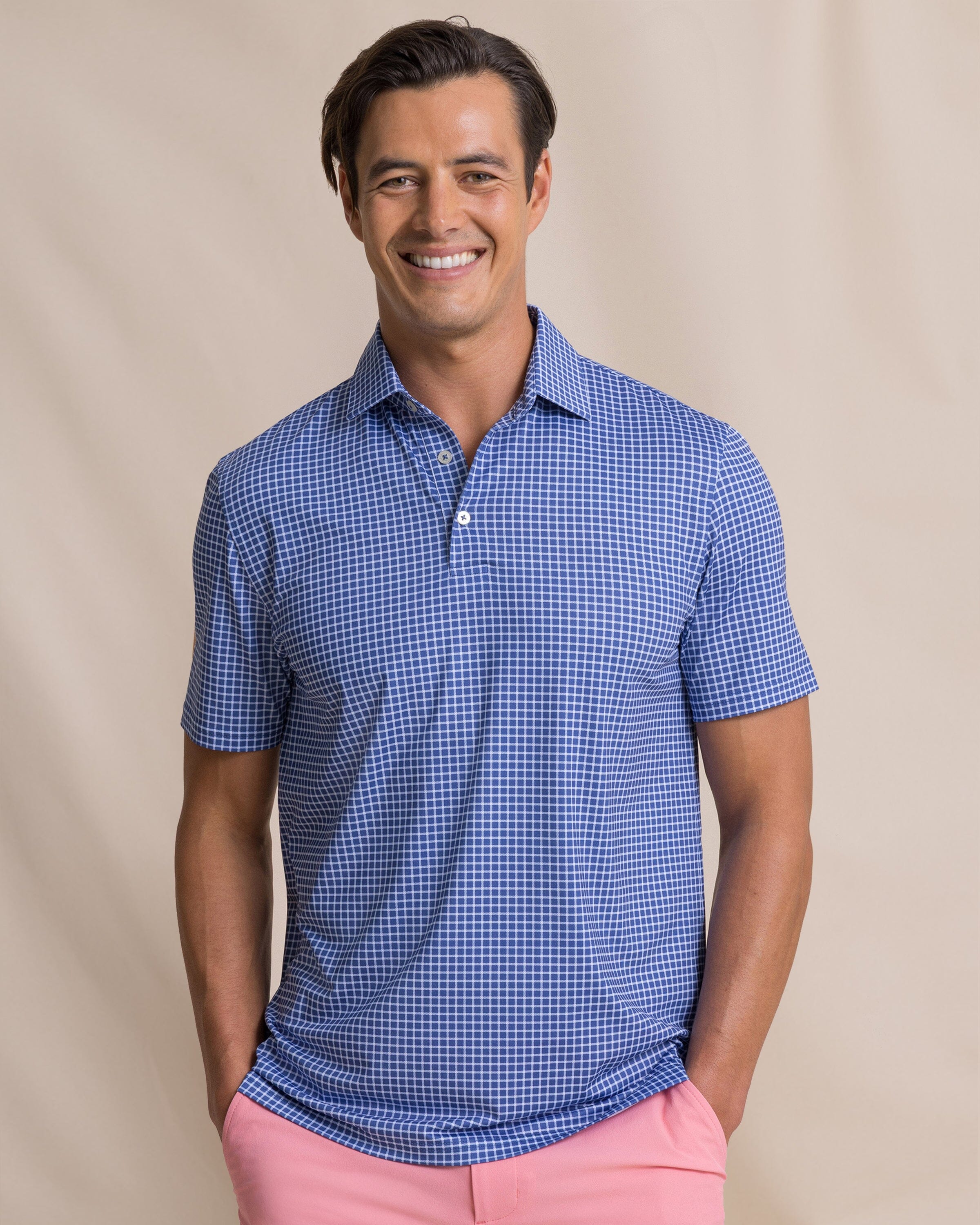 Men's Driver Dunes Edge Plaid Polo | Southern Tide