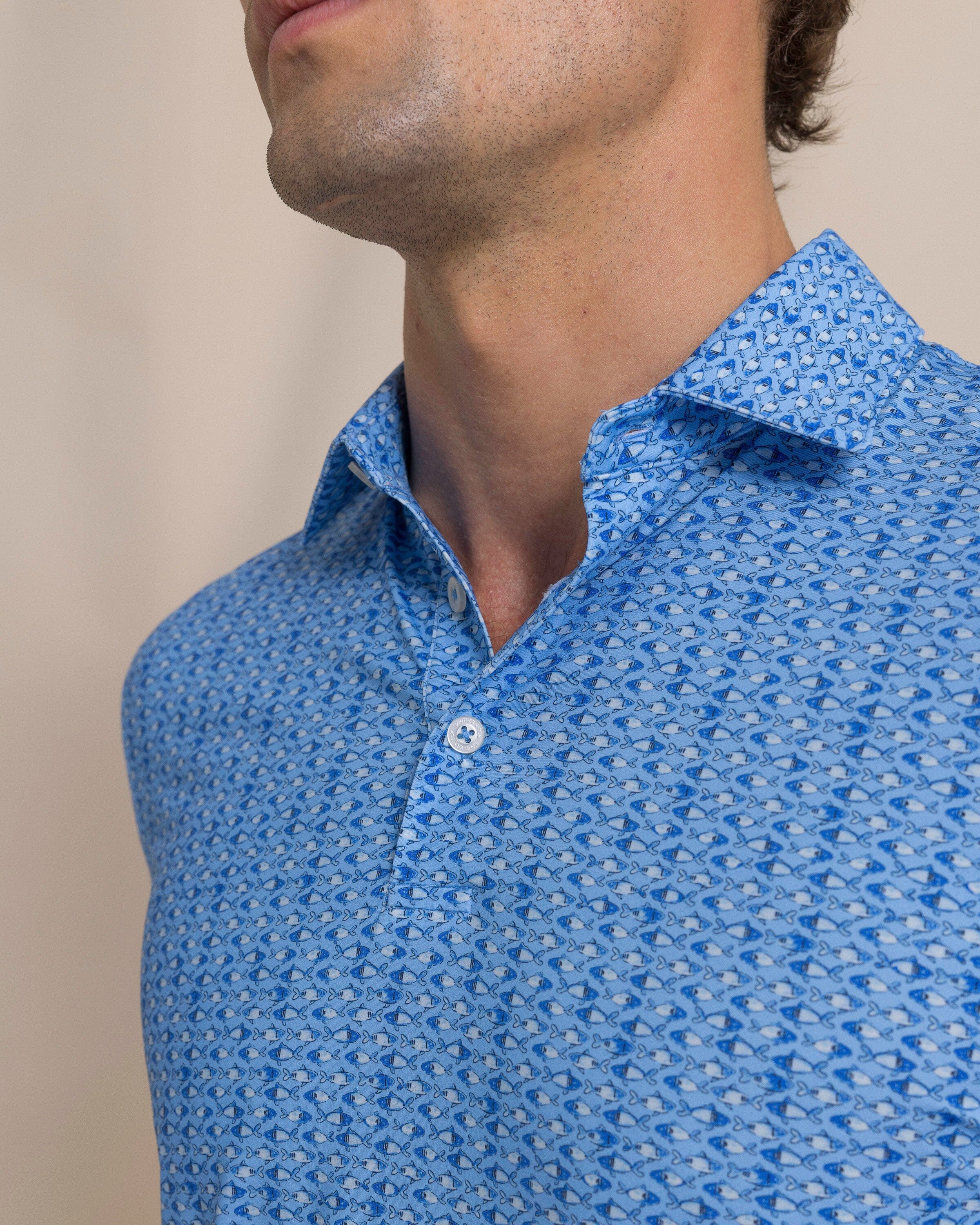 Men's Driver Fish Printed Polo | Southern Tide