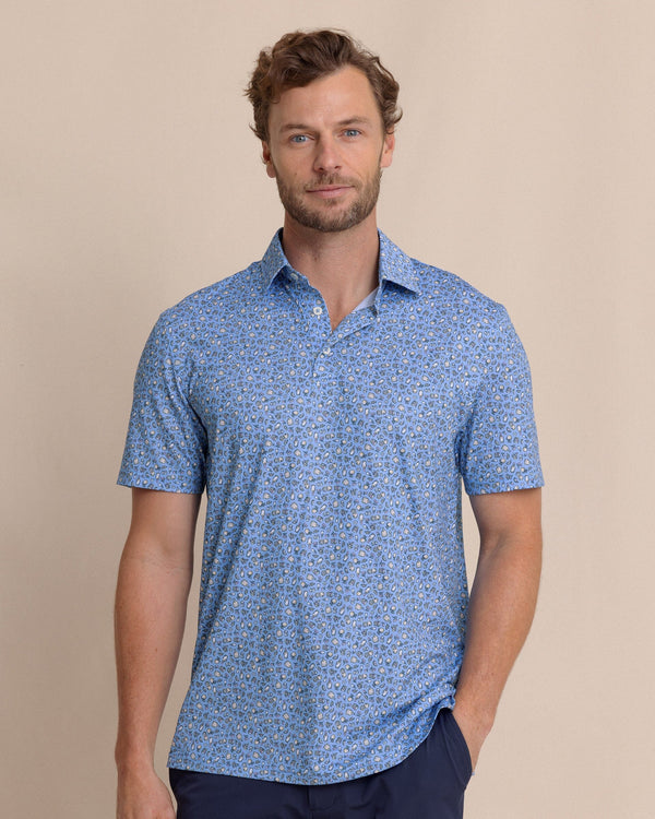 The front view of the Southern Tide Driver I'll Have an Old Fashioned Printed Polo by Southern Tide - Ocean Channel