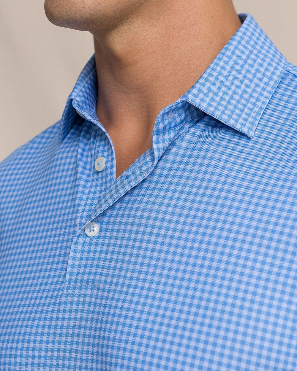 Driver Island View Gingham Printed Polo