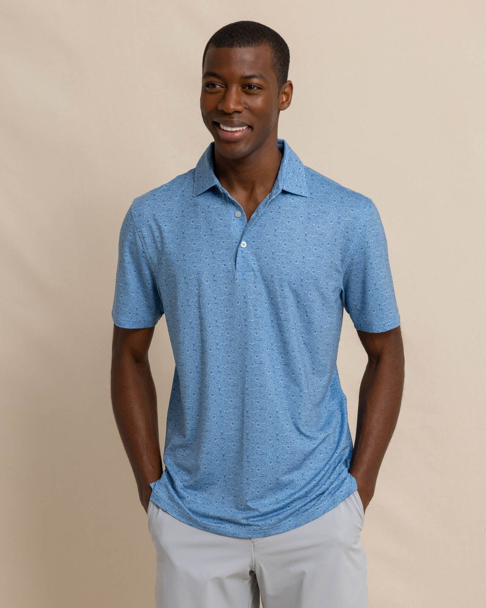 Men's Driver Let's Go Clubbing Printed Polo | Southern Tide