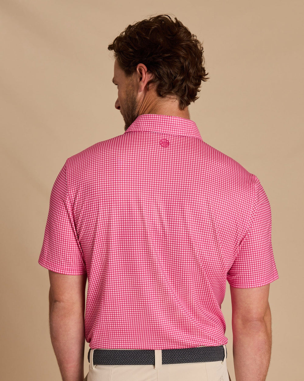 The back view of the Southern Tide Driver Myrtle Bay Printed Polo by Southern Tide - Boat Lily