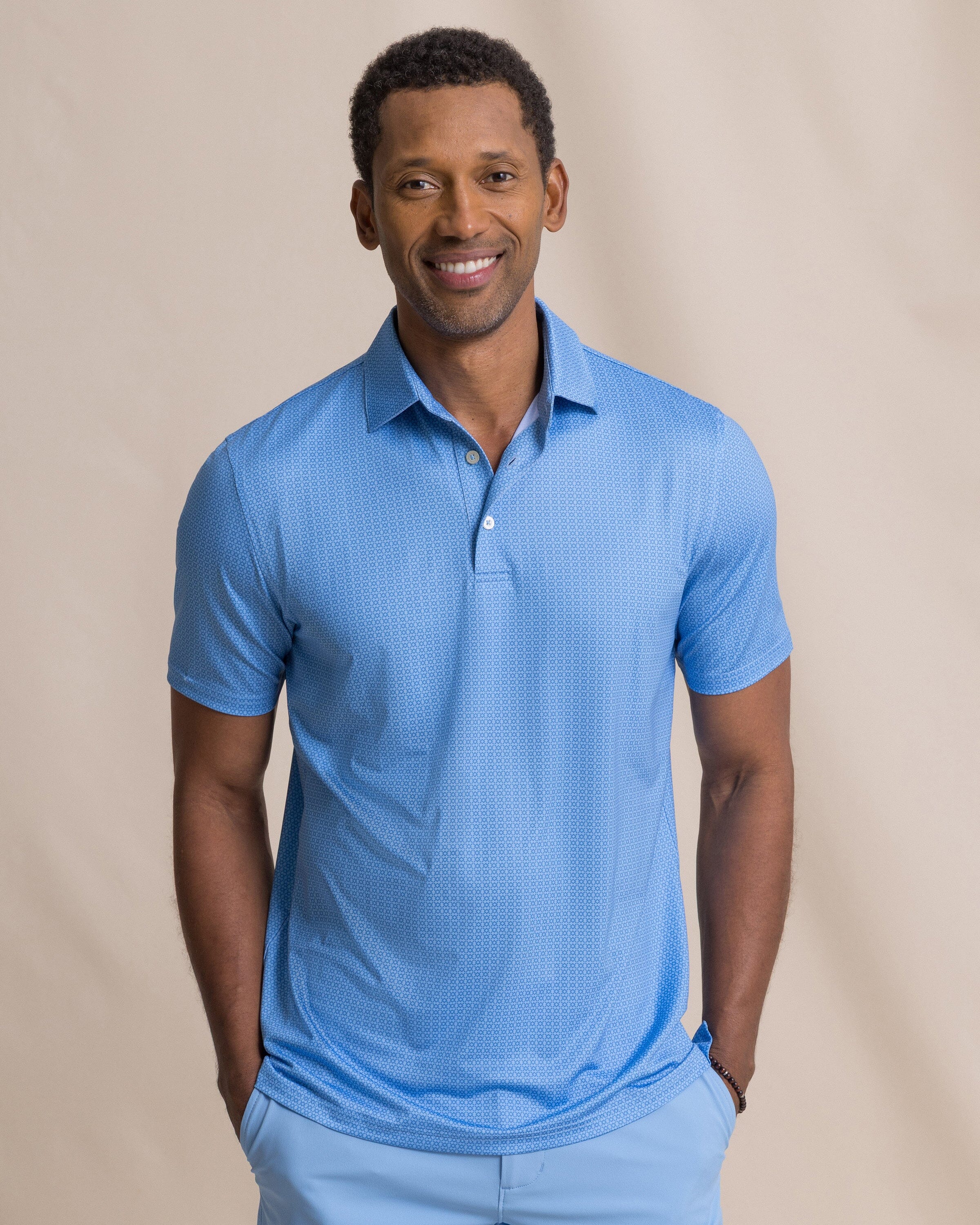 Men's Driver Seaside Geo Printed Polo | Southern Tide