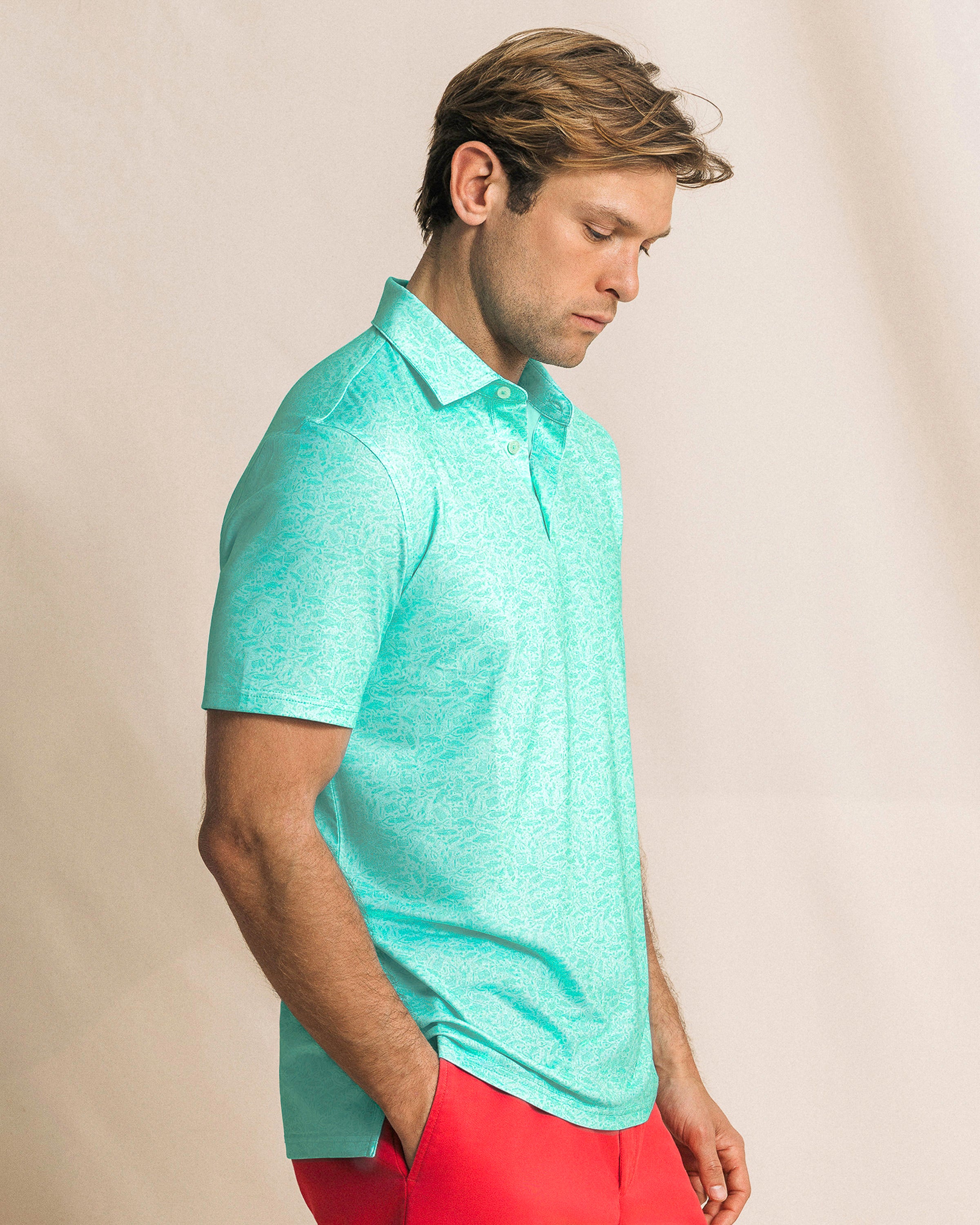 Men's Driver Seawatch Printed Polo | Southern Tide