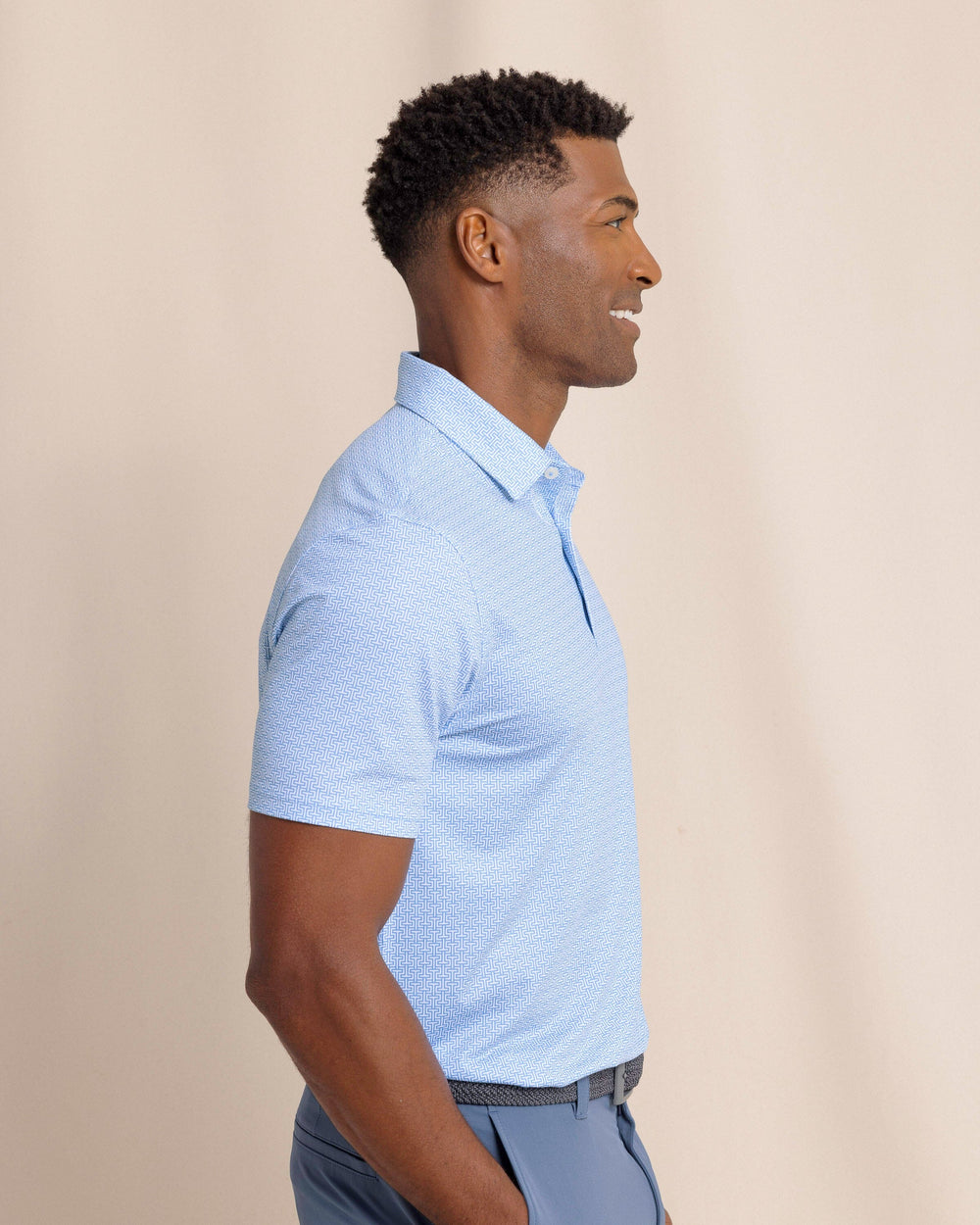 The side view of the Southern Tide Driver ST Geo Polo by Southern Tide - Boat Blue