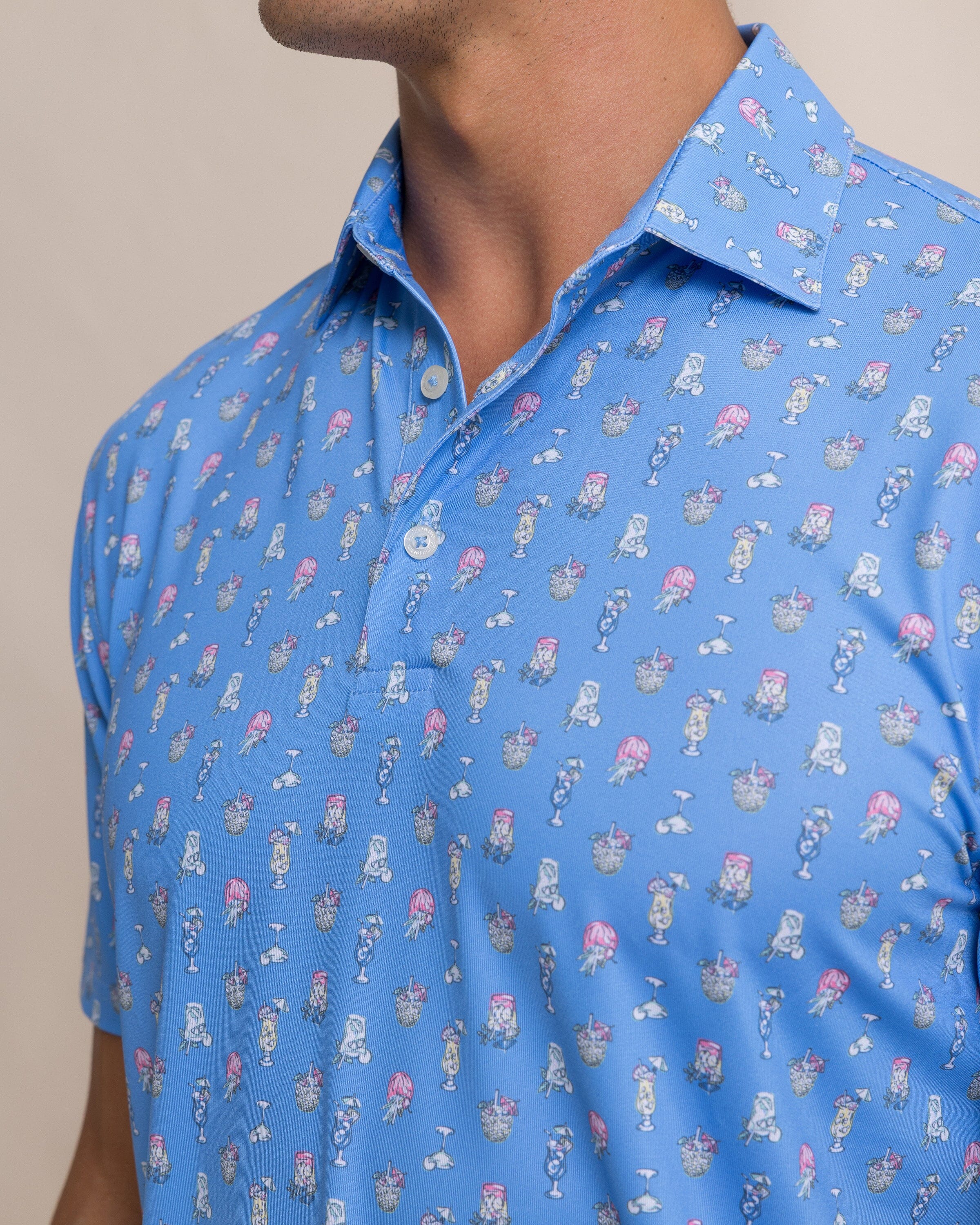 Men's Driver Tropical Drink Printed Polo | Southern Tide