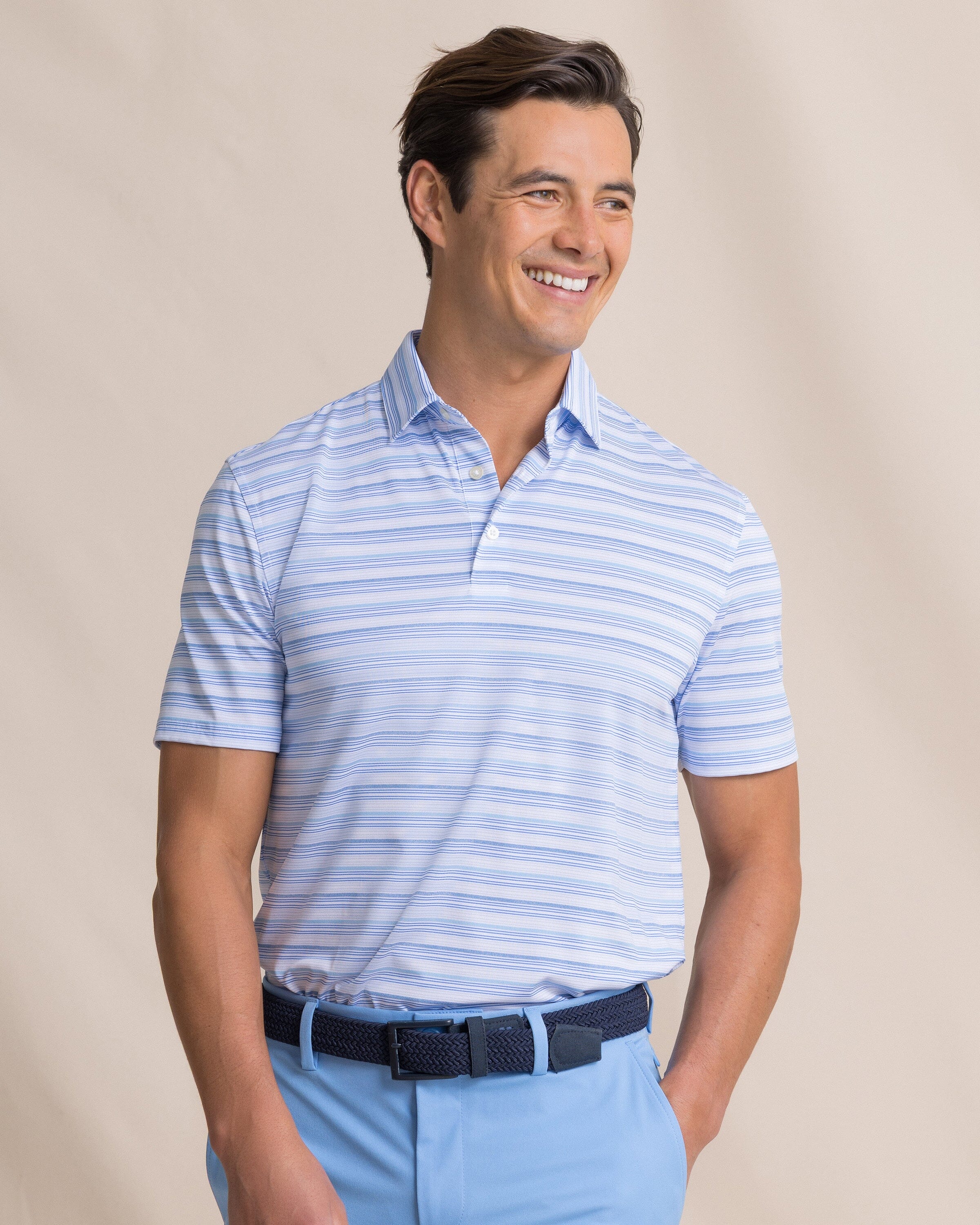 Men's Driver Wild Winds Stripe Polo | Southern Tide
