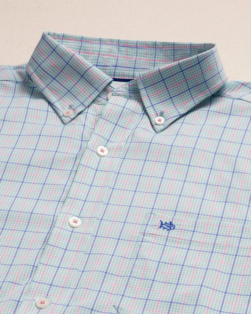 The detail view of the Southern Tide Edisto Island Coastal Breeze® Sport Shirt by Southern Tide - Gulf Shores