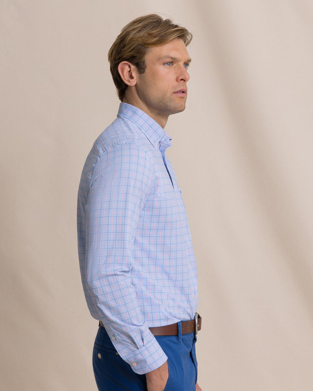 The side view of the Southern Tide Edisto Island Coastal Breeze® Sport Shirt by Southern Tide - Ocean Channel