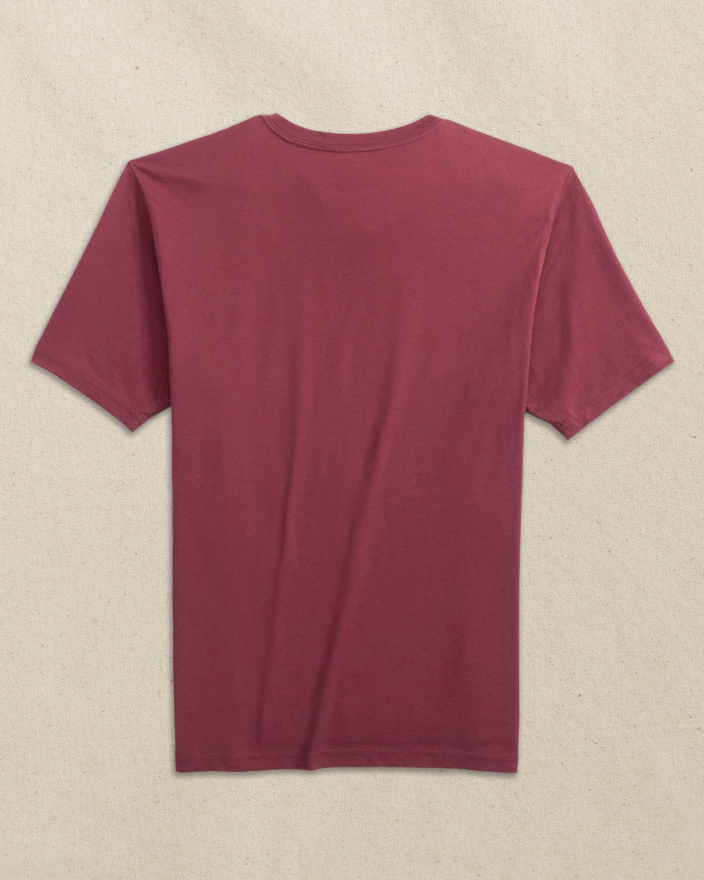 The back view of the Southern Tide Embroidered Skipjack Short Sleeve T-Shirt by Southern Tide - Chianti and Black