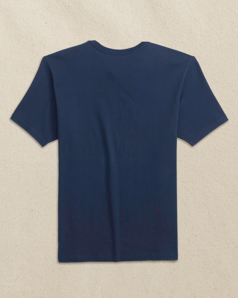 The back view of the Southern Tide Embroidered Skipjack Short Sleeve T-Shirt by Southern Tide - Navy and Red