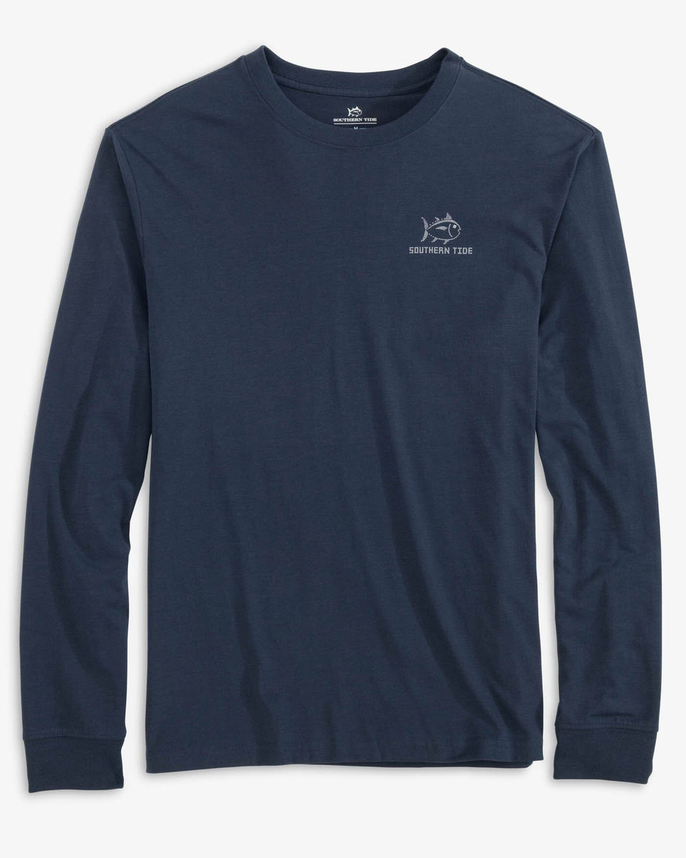 The front view of the Southern Tide Fair Isle Skipjack Long Sleeve T-shirt by Southern Tide - True Navy