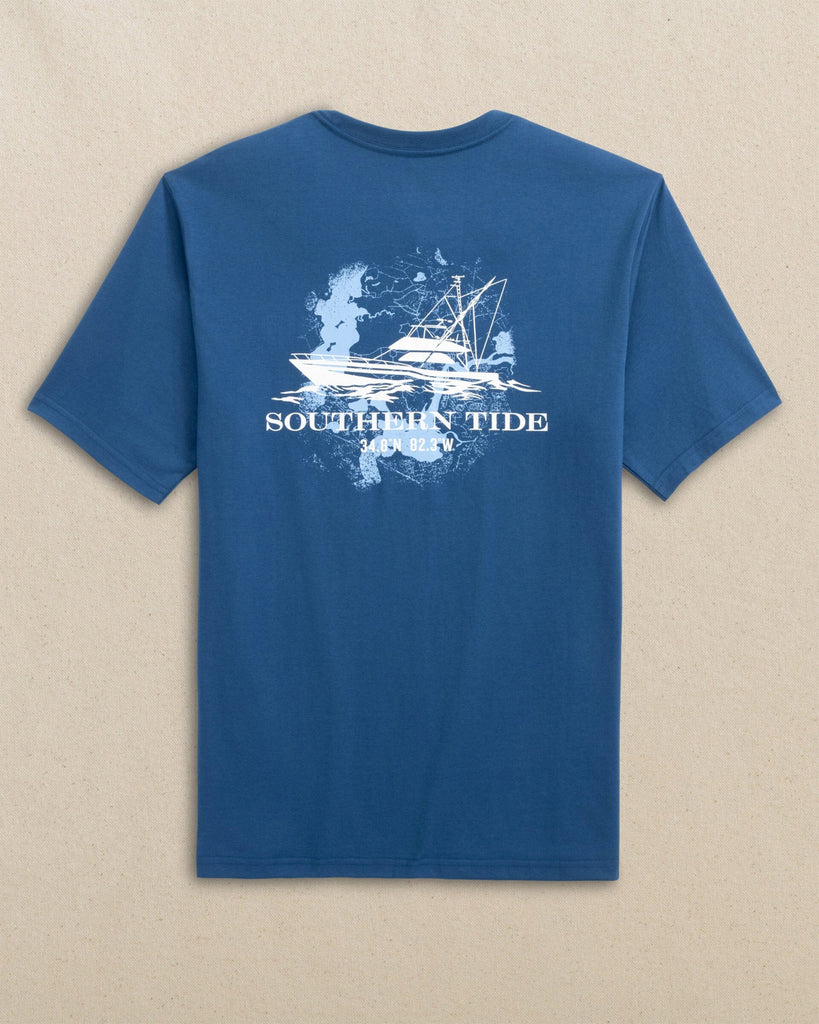 Men's Fishing Boat Coordinates Short Sleeve T-Shirt | Southern Tide