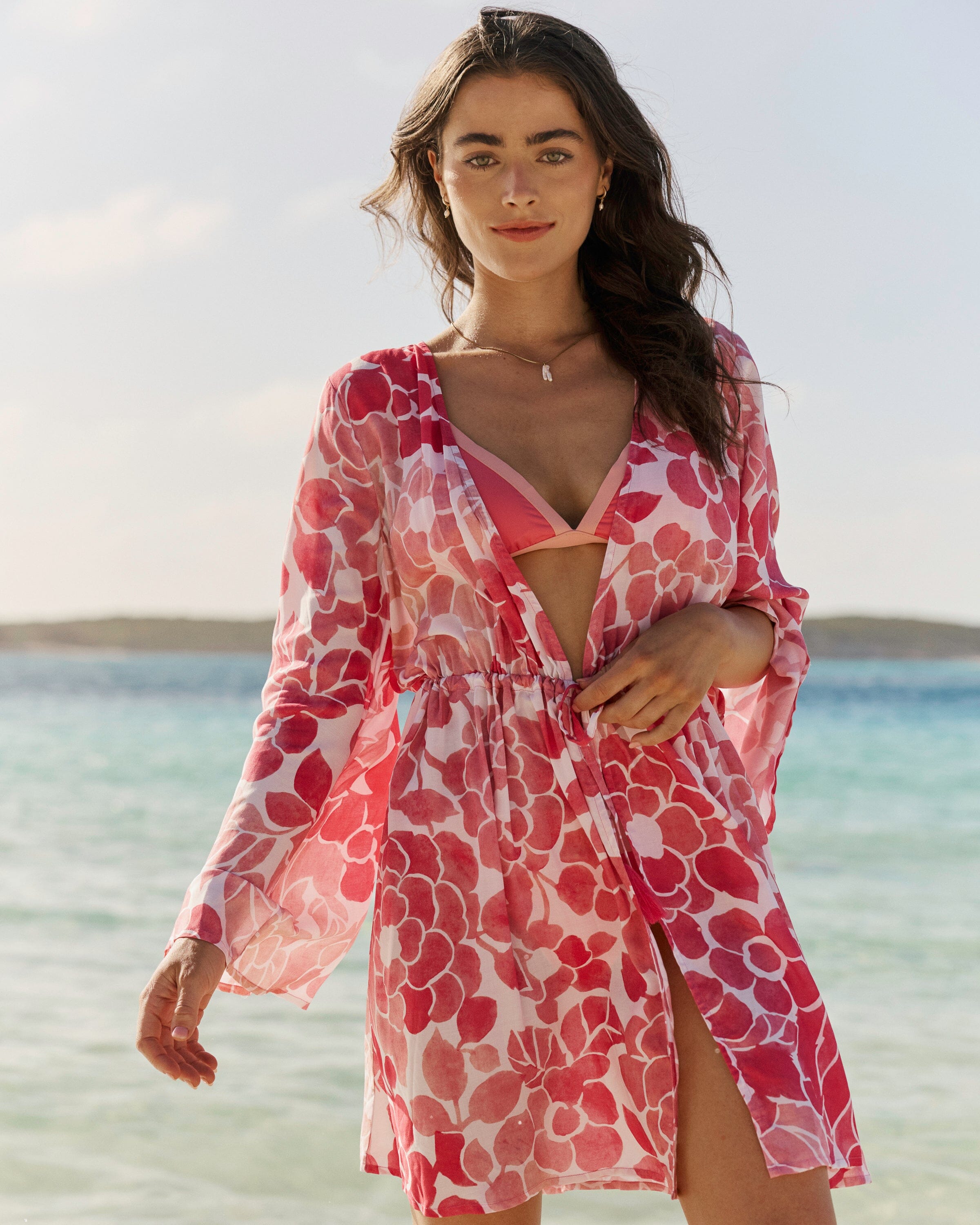 Women's Floral Bell Sleeve Short Tunic Cover-Up | Southern Tide
