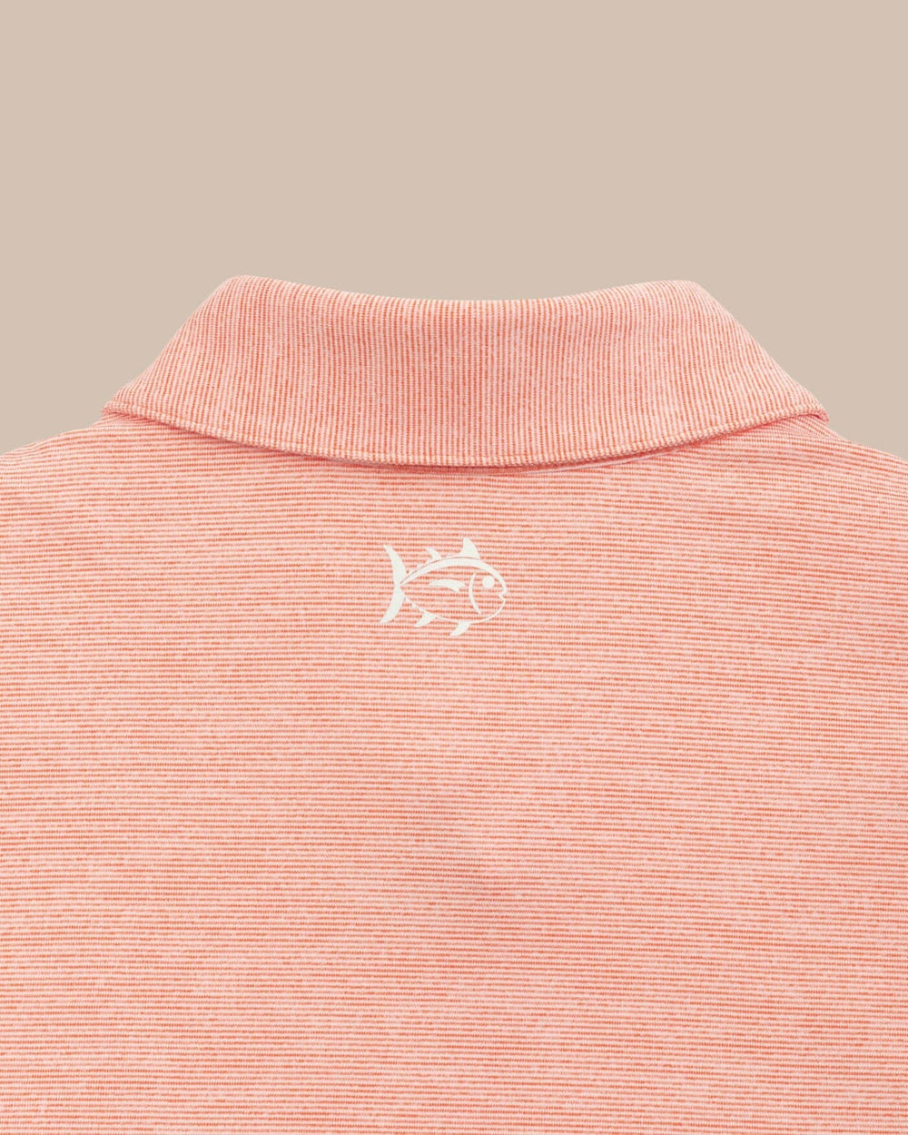 The yoke view of the Florida Gators Driver Spacedye Polo Shirt by Southern Tide - Endzone Orange