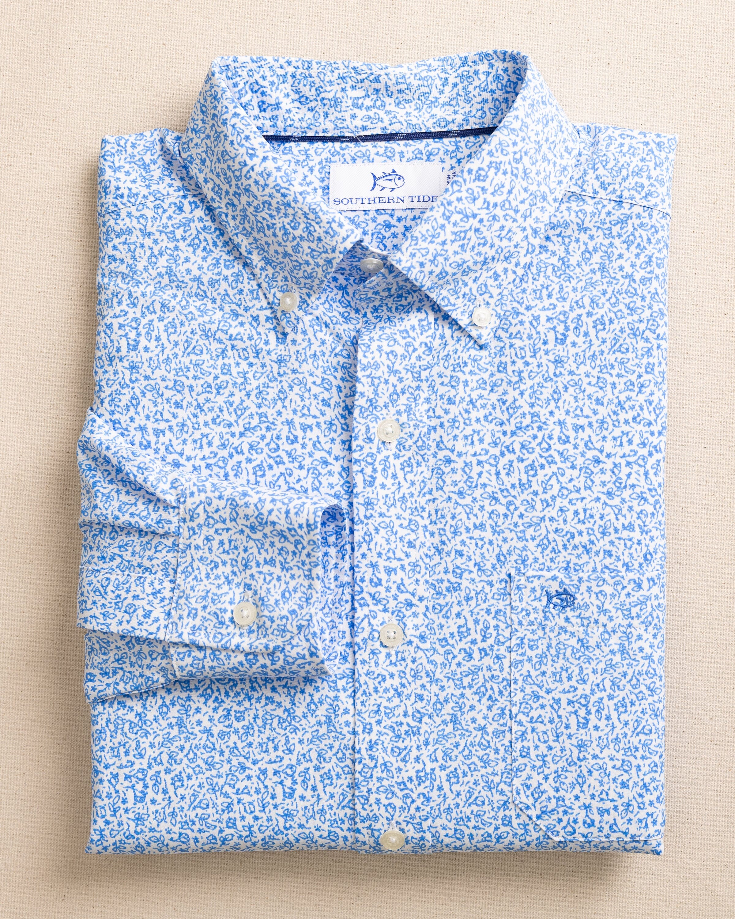 UpDRIFT SS TEE HH×DCDT Men's Flower Frenzy Long Sleeve Sport Shirt | Southern Tide