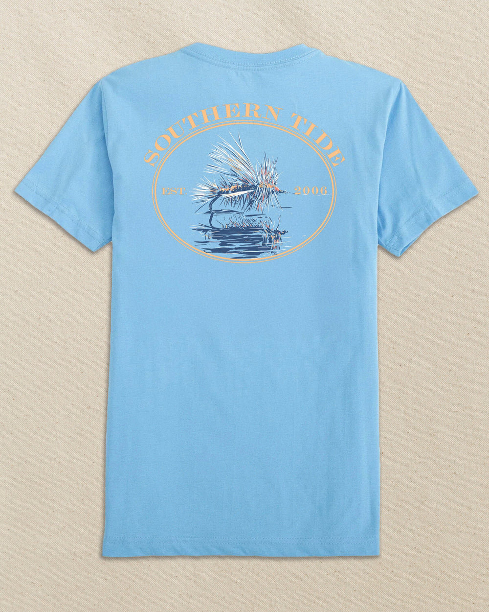 The back view of the Southern Tide Fly On Water Surface Short Sleeve T-Shirt by Southern Tide - Ocean Channel
