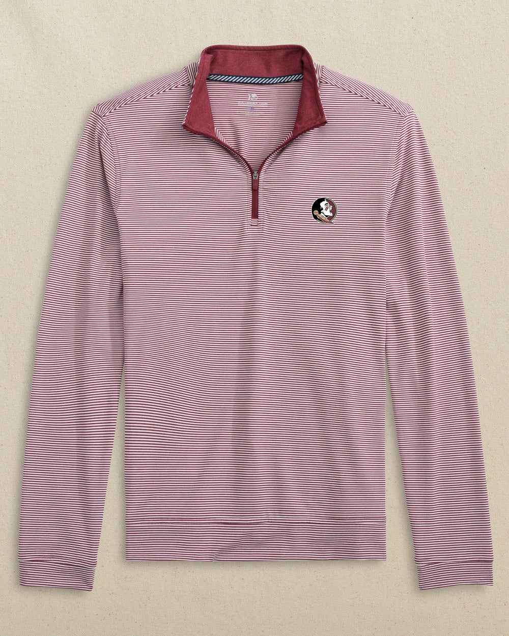 FSU Seminoles Cruiser Micro-Stripe Heather Quarter Zip C_Outerwear Southern Tide 