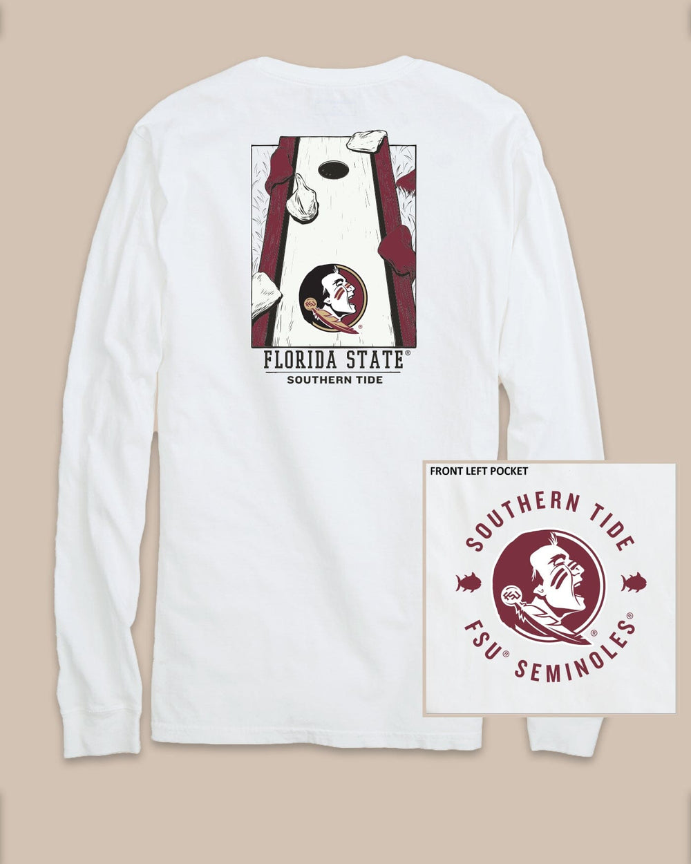 FSU Seminoles Gameday Cornhole Board T-Shirt Southern Tide
