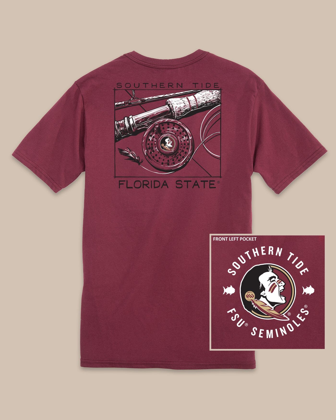 FSU Seminoles Gameday Fly Reel T-Shirt Southern Tide
