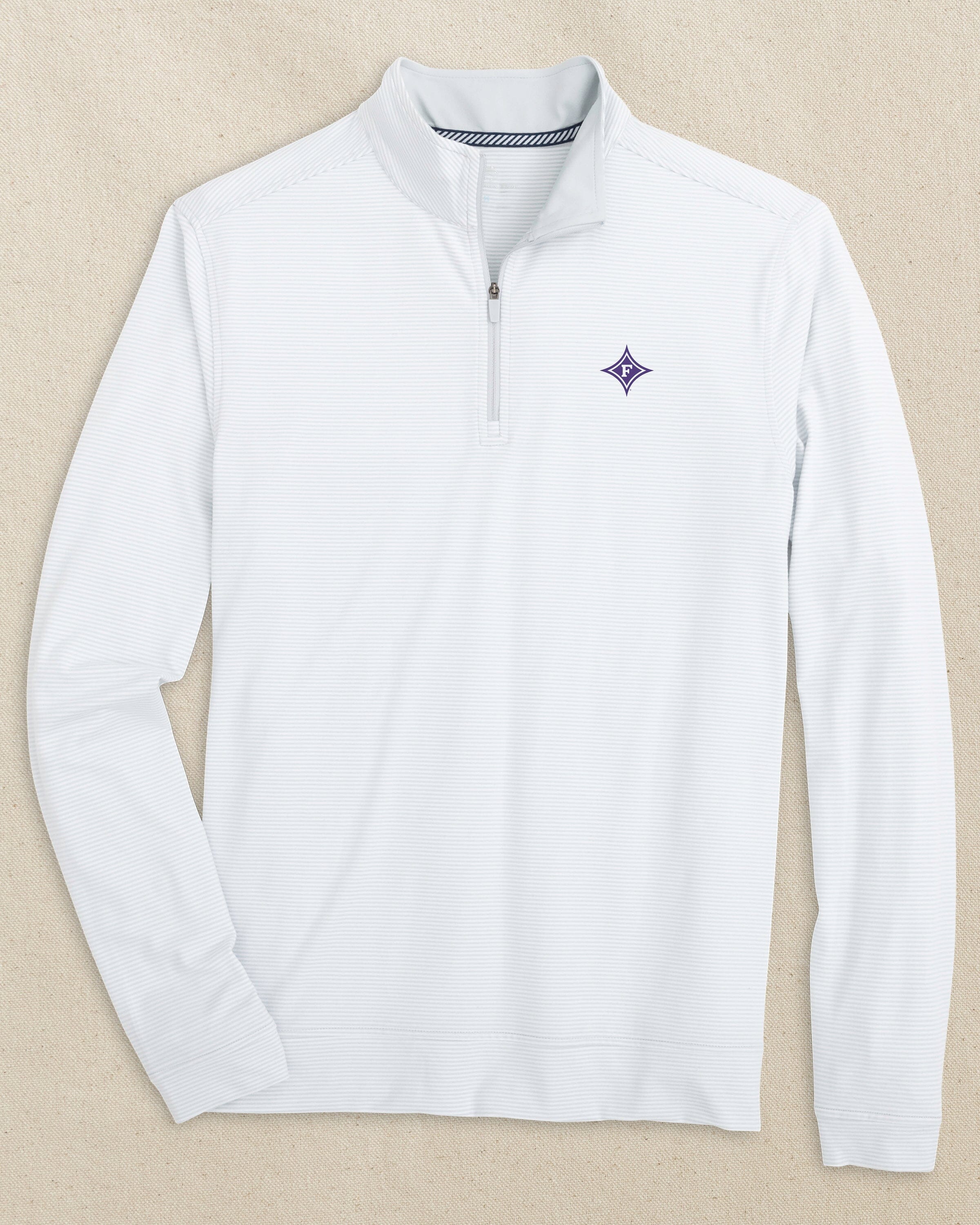 Men's Furman Paladins Cruiser Micro-Stripe Quarter Zip | Southern Tide