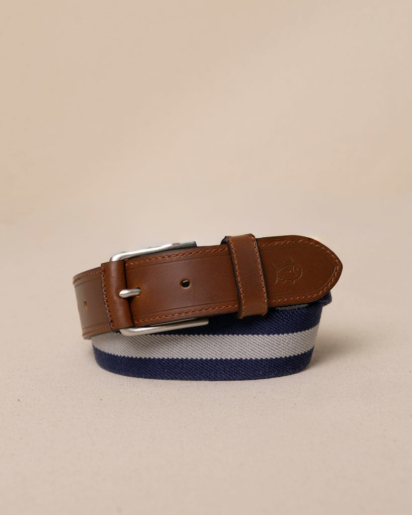 Lauren Ralph Lauren Canvas & Leather Bend-Back Belt Size S Lauren Ralph Lauren Logo Reversible Pebbled Leather Belt | Belk main image 2