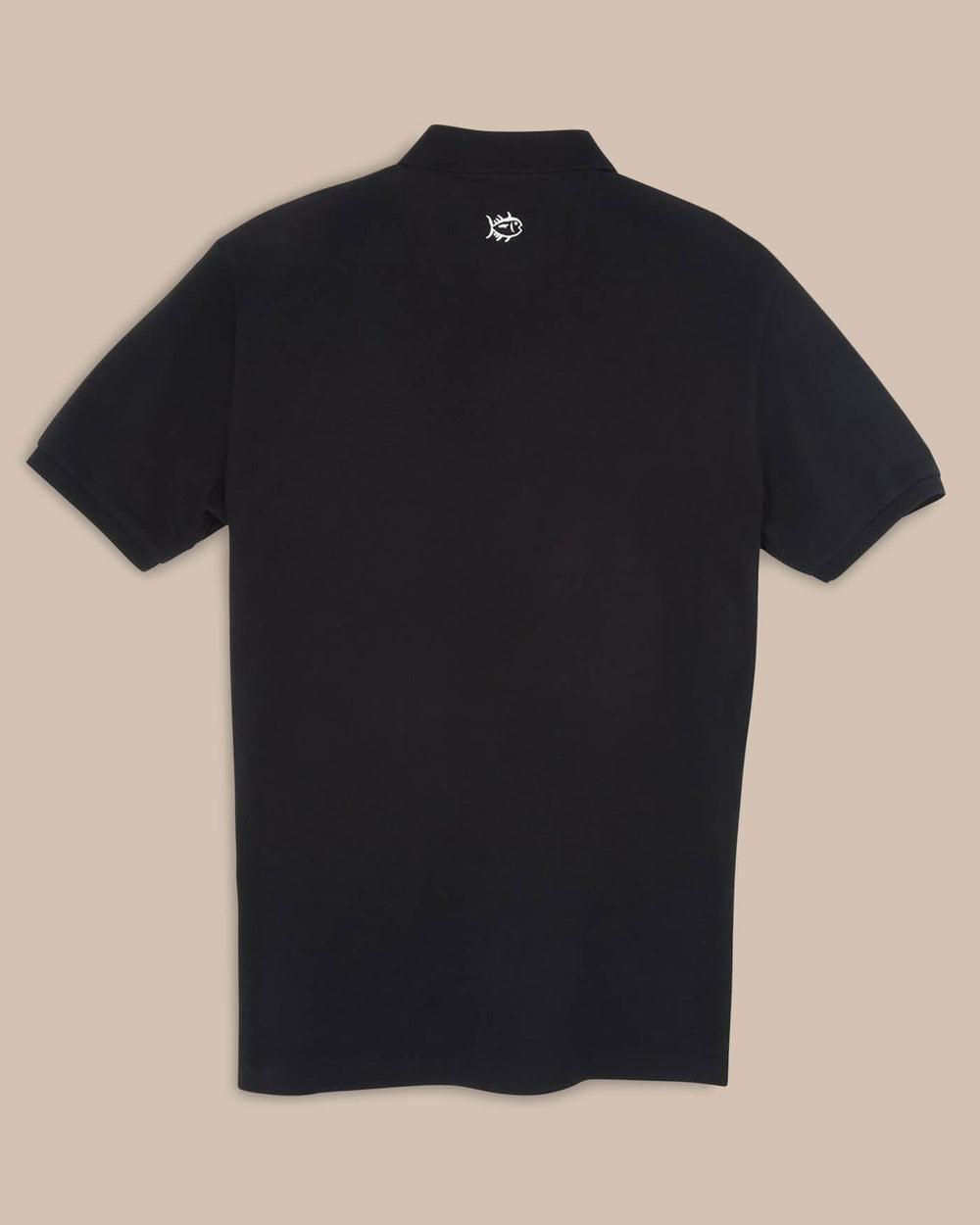The back view of the Southern Tide Alabama Crimson Tide Pique Polo Shirt by Southern Tide - Black
