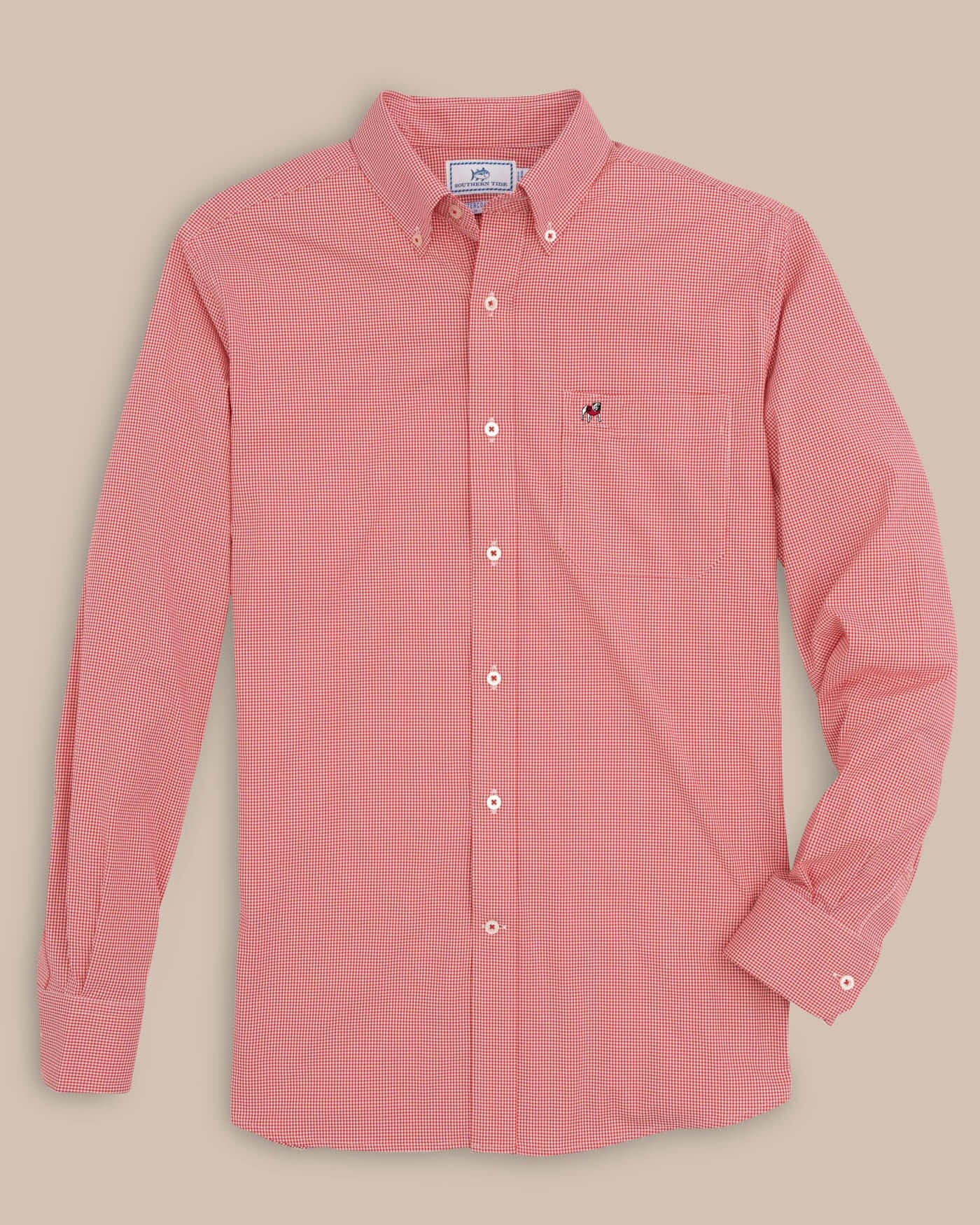 Georgia Bulldogs Southern Tide Gameday Gingham Button-Down Shirt