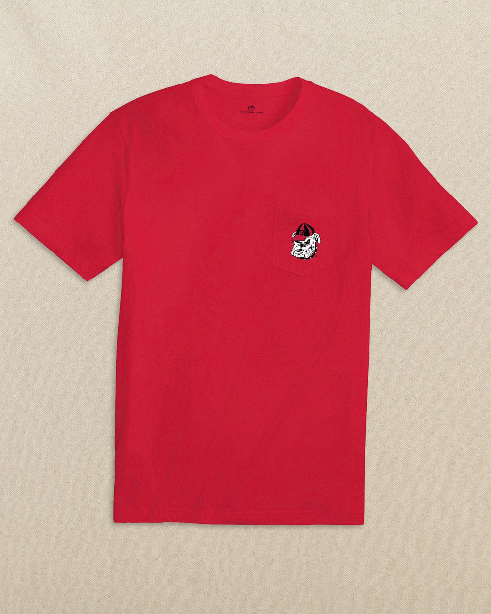 Georgia Bulldogs Head Embroidered Short Sleeve T-Shirt C_T-Shirts Southern Tide 