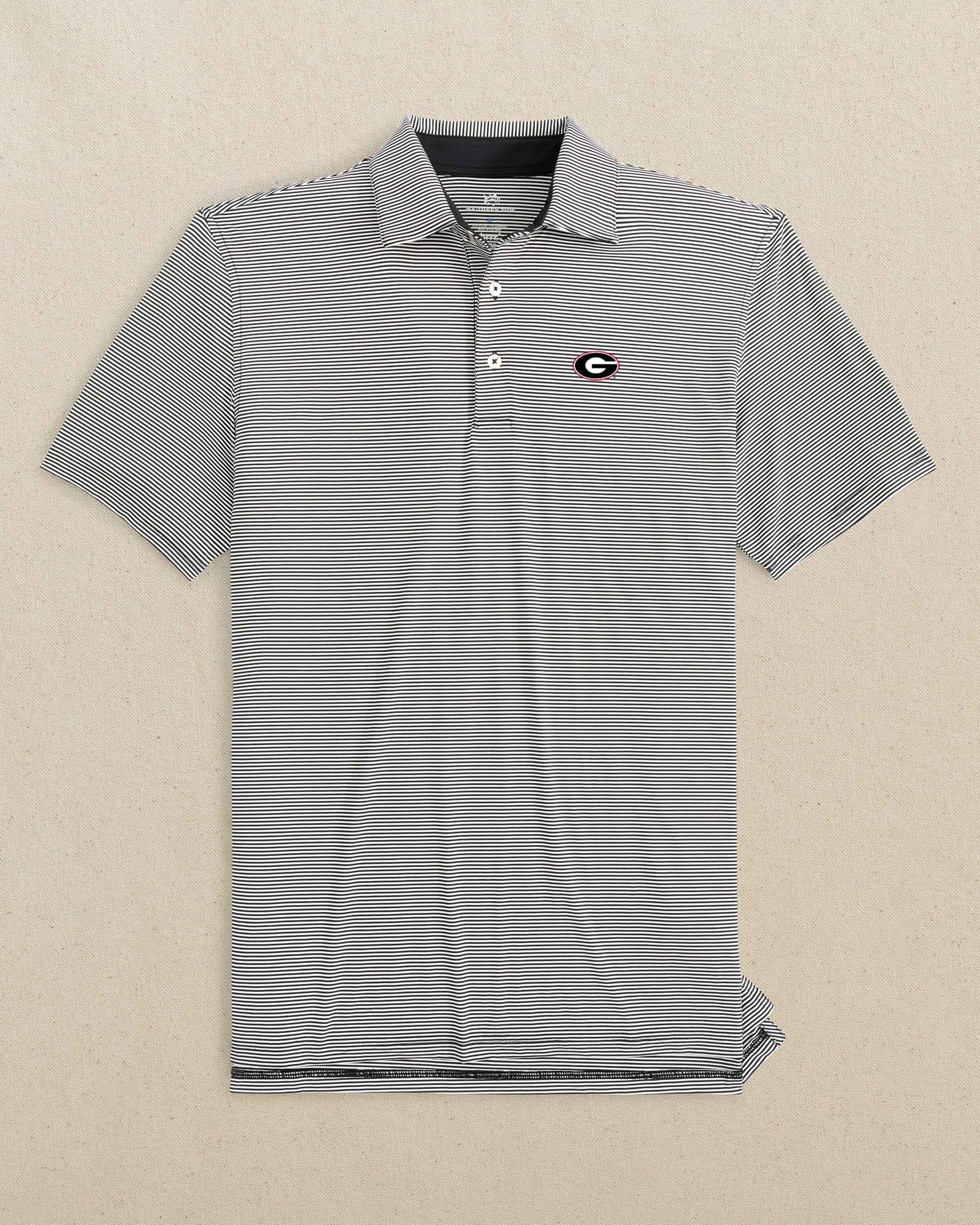 Men's Georgia Bulldogs Oval G brrr°® Stripe Polo | Southern Tide
