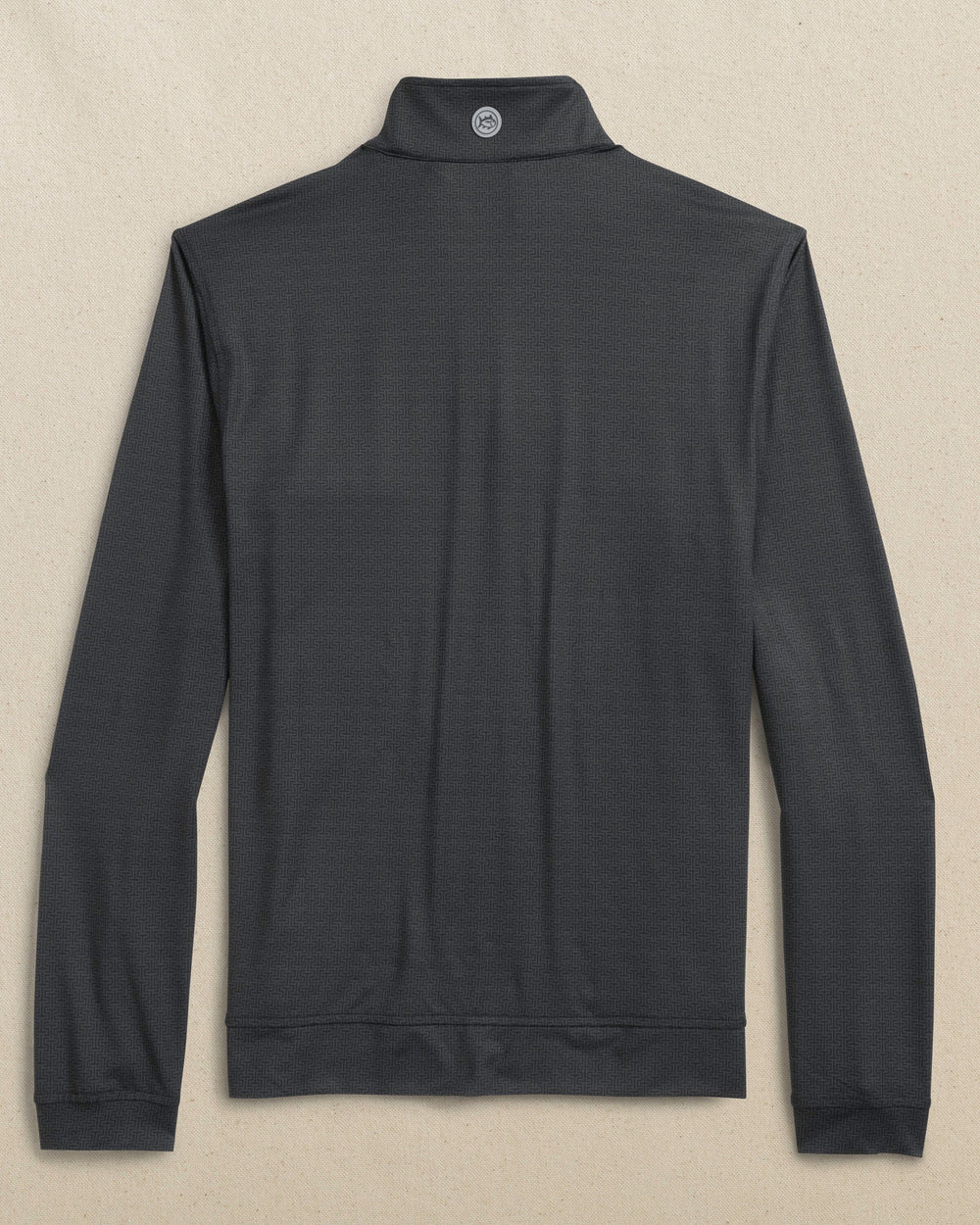 The back view of the Southern Tide Georgia Bulldogs Oval G Cruiser ST Geo Printed Quarter Zip by Southern Tide - Caviar Black