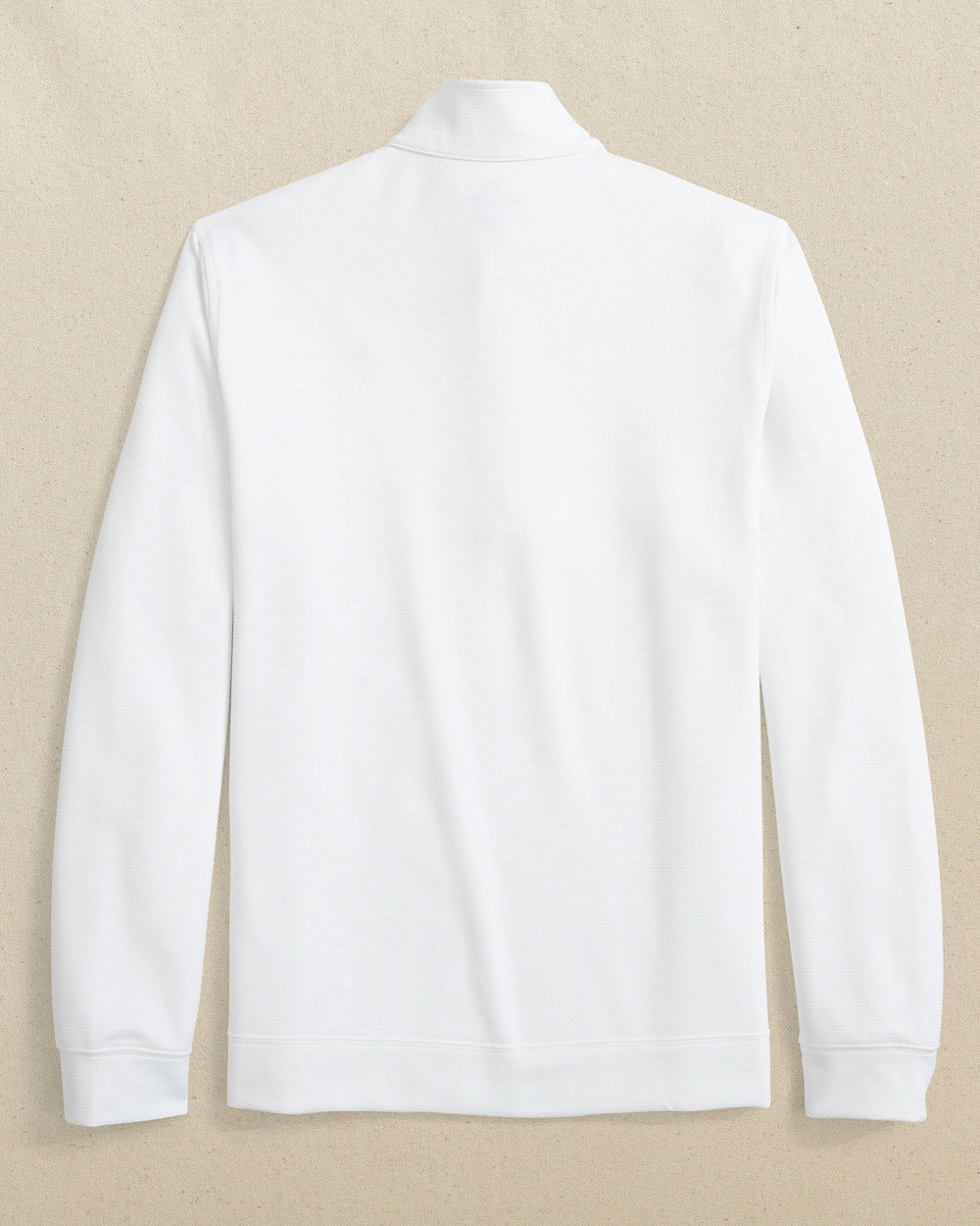 The back view of the Southern Tide Georgia Bulldogs Oval G Schooner Quarter Zip by Southern Tide - Classic White