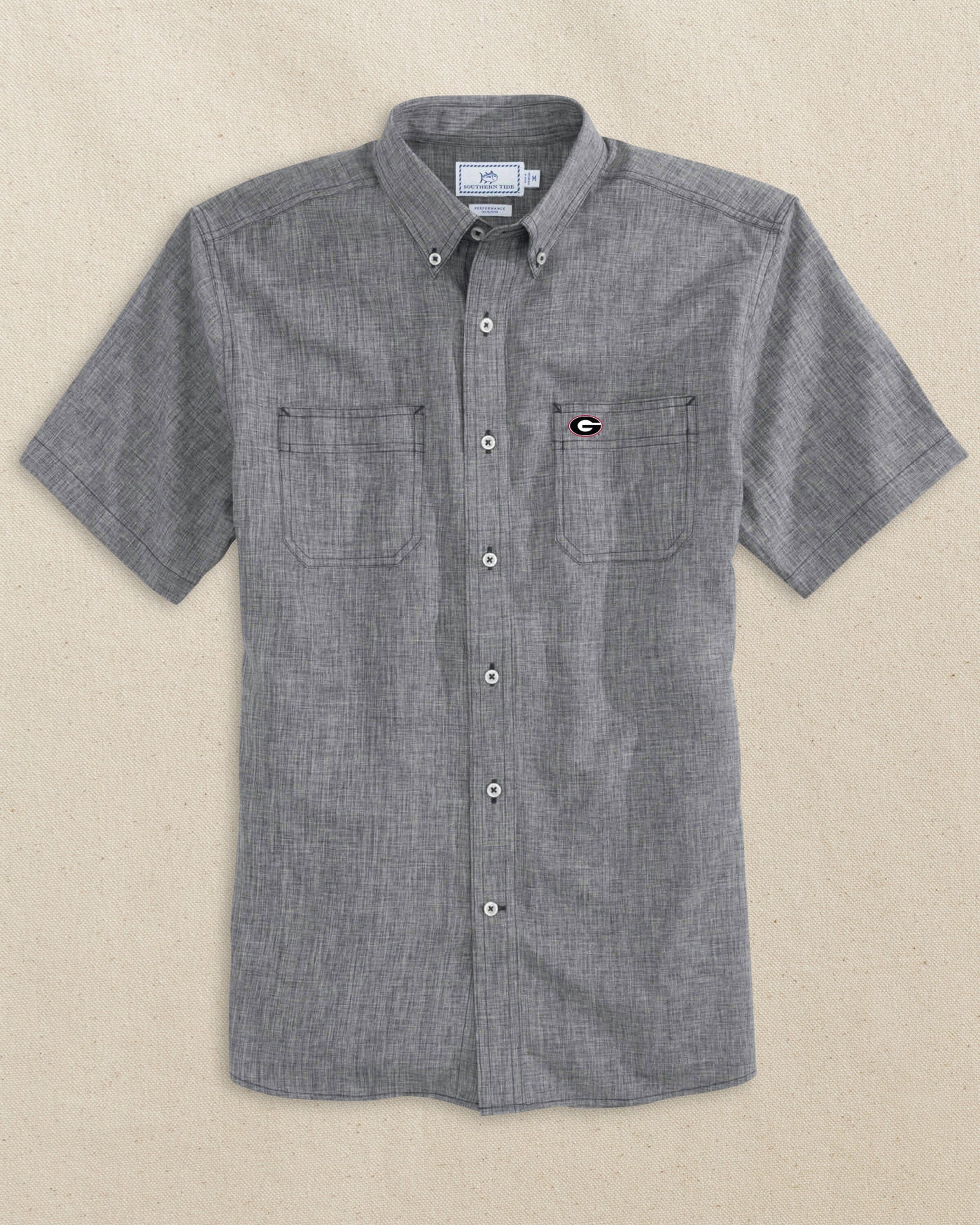 Men's Georgia Bulldogs Oval G Short Sleeve Dock Shirt | Southern Tide