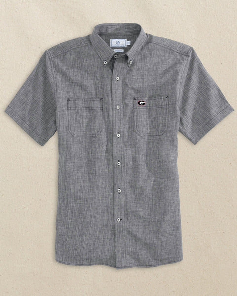 Men's Georgia Bulldogs Oval G Short Sleeve Dock Shirt | Southern Tide