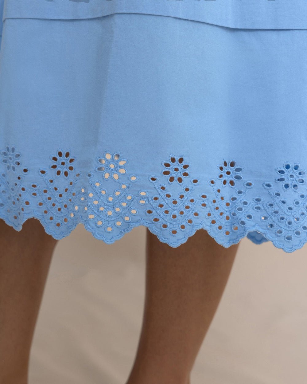 The detail view of the Southern Tide Gigi Eyelet Midi Skirt by Southern Tide - Ocean Channel