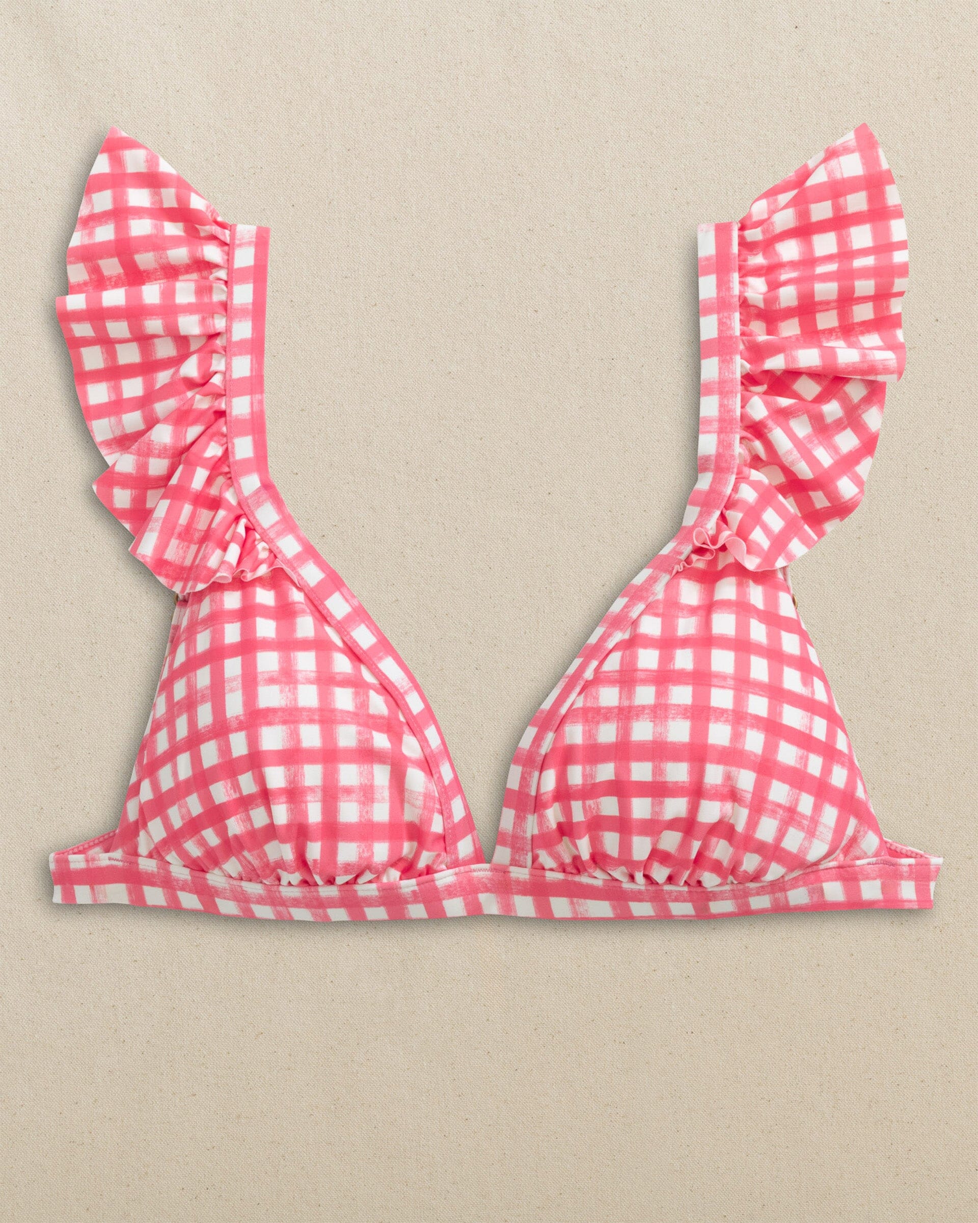 Women's Gingham Banded Ruffle Bikini Top | Southern Tide