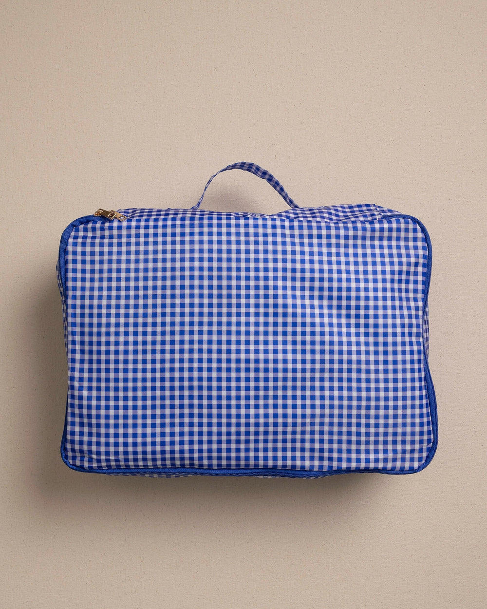 The medium view of the Southern Tide Gingham Packing Cubes 4-Piece Set by Southern Tide - Blue