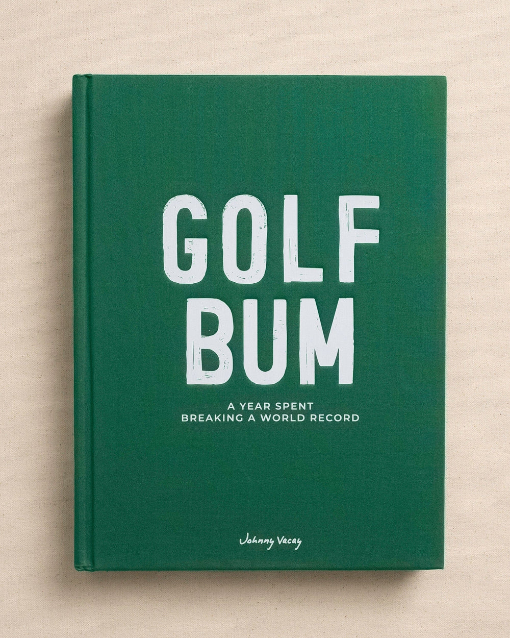 The front view of the Johnny Vacay Golf Bum Book at Southern Tide - White