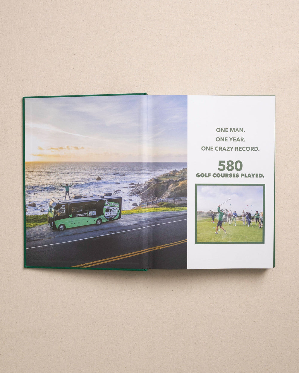 The detail view of the Johnny Vacay Golf Bum Book at Southern Tide - White