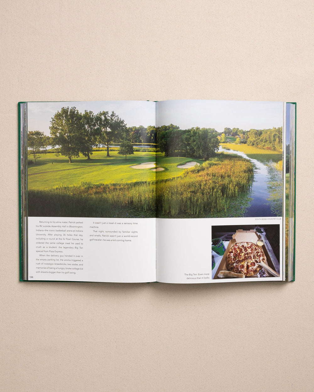 The detail view of the Johnny Vacay Golf Bum Book at Southern Tide - White